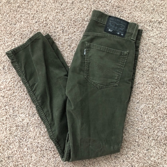 levis green corduroy pants
